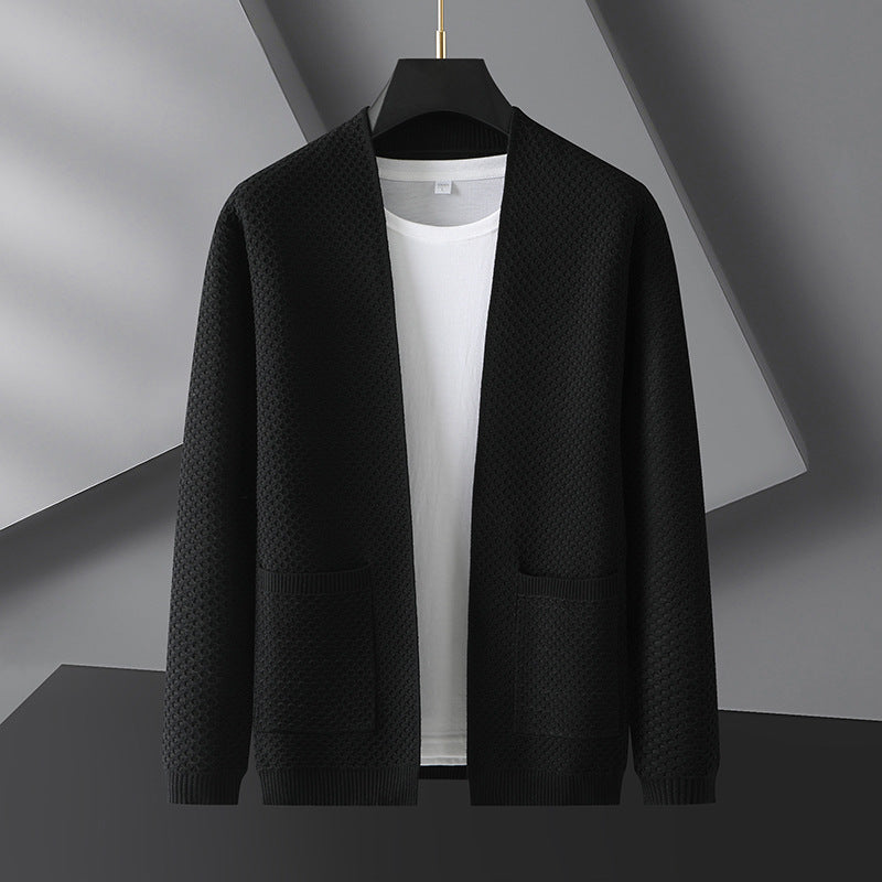 Men's Plus Size Knit Cardigan Coat