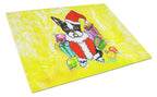 Boston Terrier Stinker That Stole Christmas Glass Cutting Board