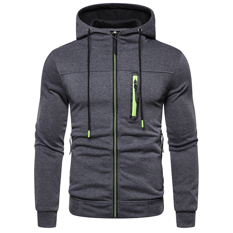 Simple Zipper Hooded Long Sleeve Hoodie | Streetwear