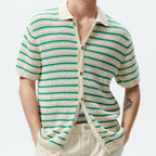 Men's Casual Sweater in Striped Wool Design