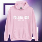Velvet Digital Letter Hoodie - Christ Follow God Design | Streetwear