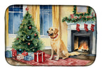 Labrador Retriever Cozy Christmas Dish Drying Mat