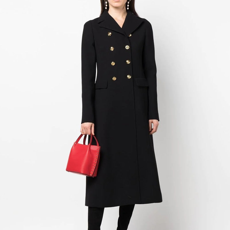 Women's Double Breasted Wool Coat - Warm Fashion Outerwear