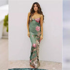 Temperament Elegant V-neck New Backless Fashion Simple Camisole Dress