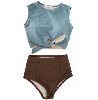 Women's Bikini Set with Front Tie for Beach Wear