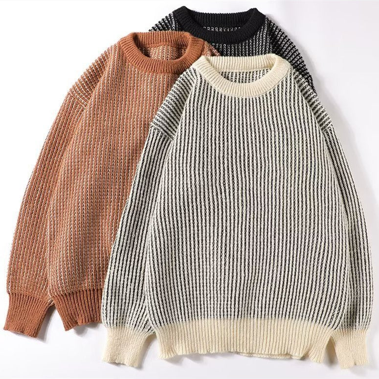 Japanese Retro Loose Fit Fashion Pullover Sweater | Streetwear