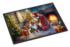 Australian Shepherd and Santa Claus Doormat