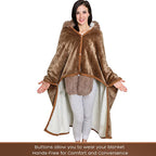 Cute Soft Sloth Hooded Fleece Blanket Cloak (One Piece)