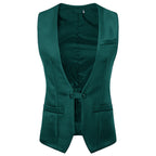 Men's Business Suit with Black Vest and Jacket