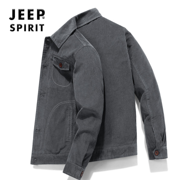 Men's Long Sleeve Solid Color Jacket - European Style
