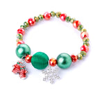 Christmas Snowflake Bead Bracelet