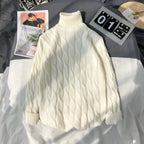 Men's Cozy Loose-Fit Knitted Turtleneck Pullover | Streetwear