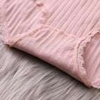 Lace Trim Triangle Panties for Girls