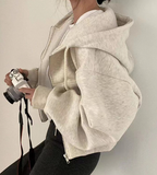Women's Long Sleeve Zipper Pocket Hoodie | Streetwear
