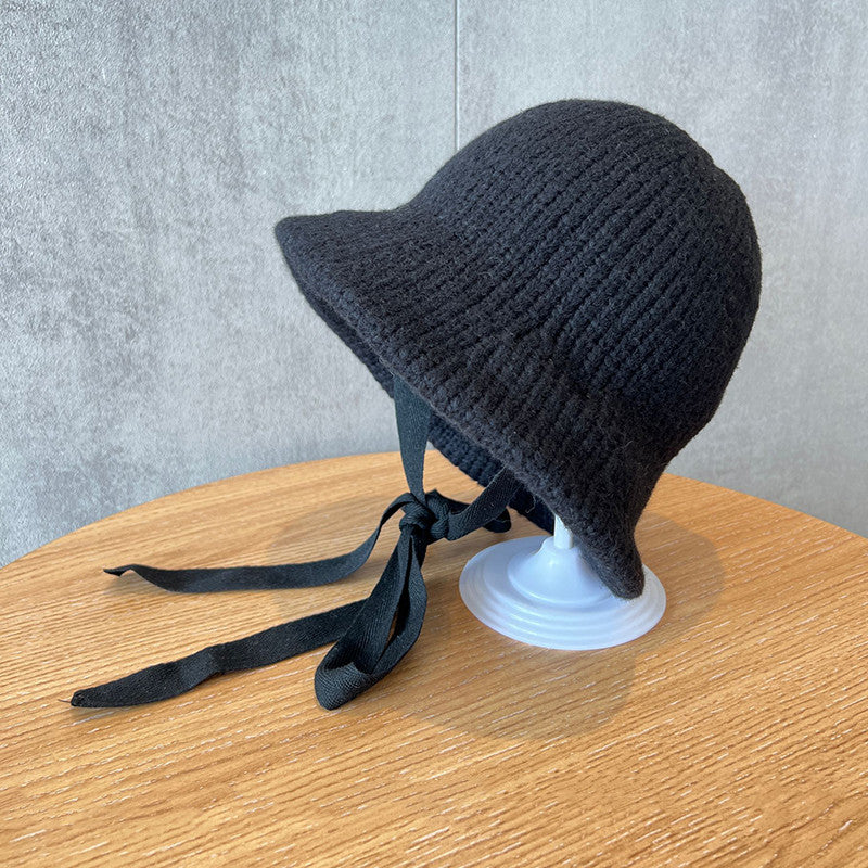 Children's Niche Wool Knit Fisherman Hat | Embroidered Cap