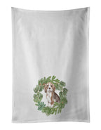 Beagle Puppy Christmas Wreath Kitchen Towel Set of 2