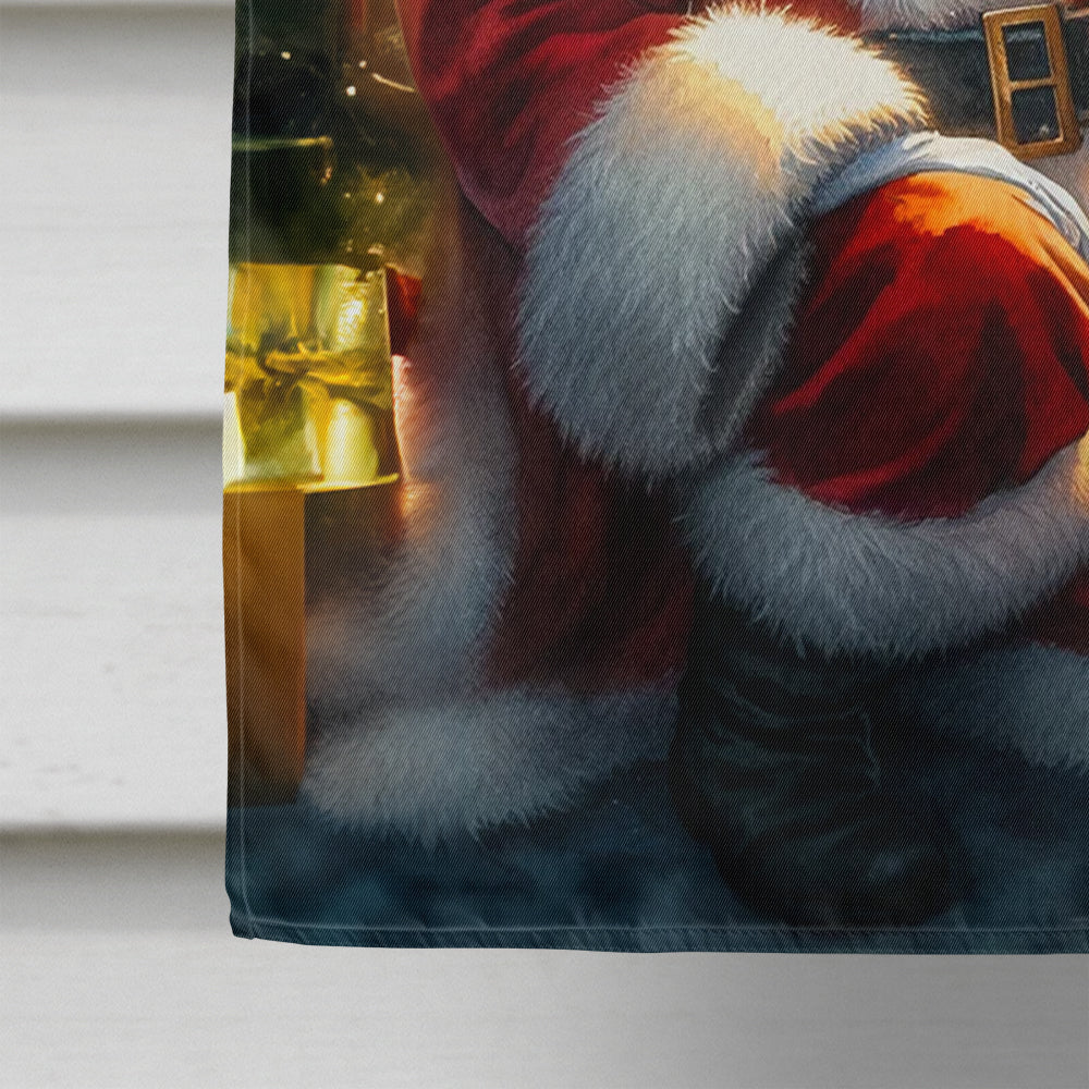 Great Dane and Santa Claus House Flag