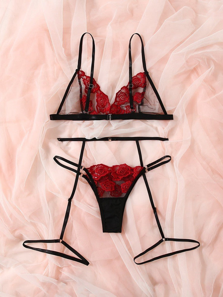 Lace Embroidered Sexy Lingerie Set for Women