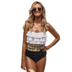 2020 Women's Sexy Ruffle One-Piece Bikini in Plus Size