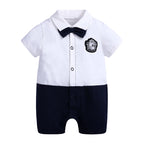 Gentleman Baby Bodysuit Summer Romper for Infants
