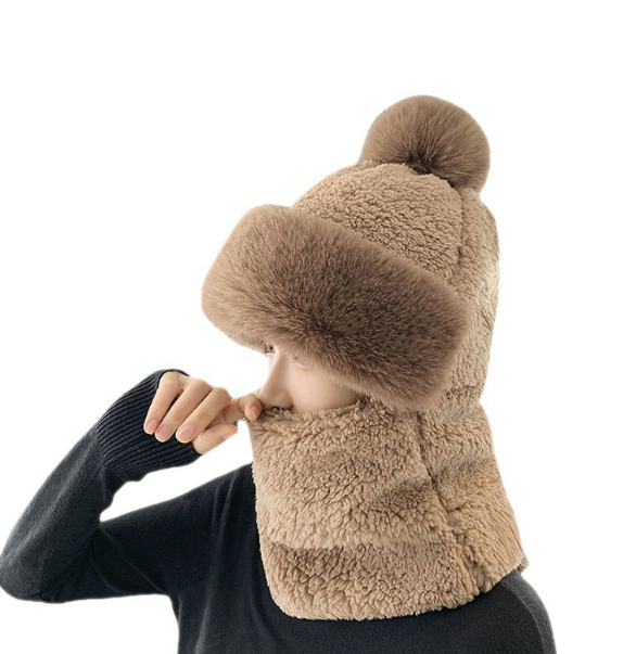Fleece-lined Outdoor Hat with Ear and Wind Protection | Embroidered Cap