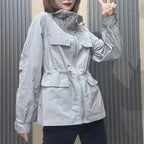 Deeptown Vintage Women's Oversize Windbreaker Jacket