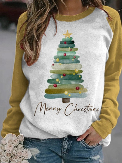 3D Printed Christmas Tree Pattern Women's Sweater