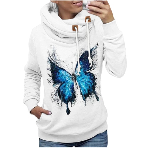 Loose Fit Hooded Long Sleeve Sweatshirt | Streetwear