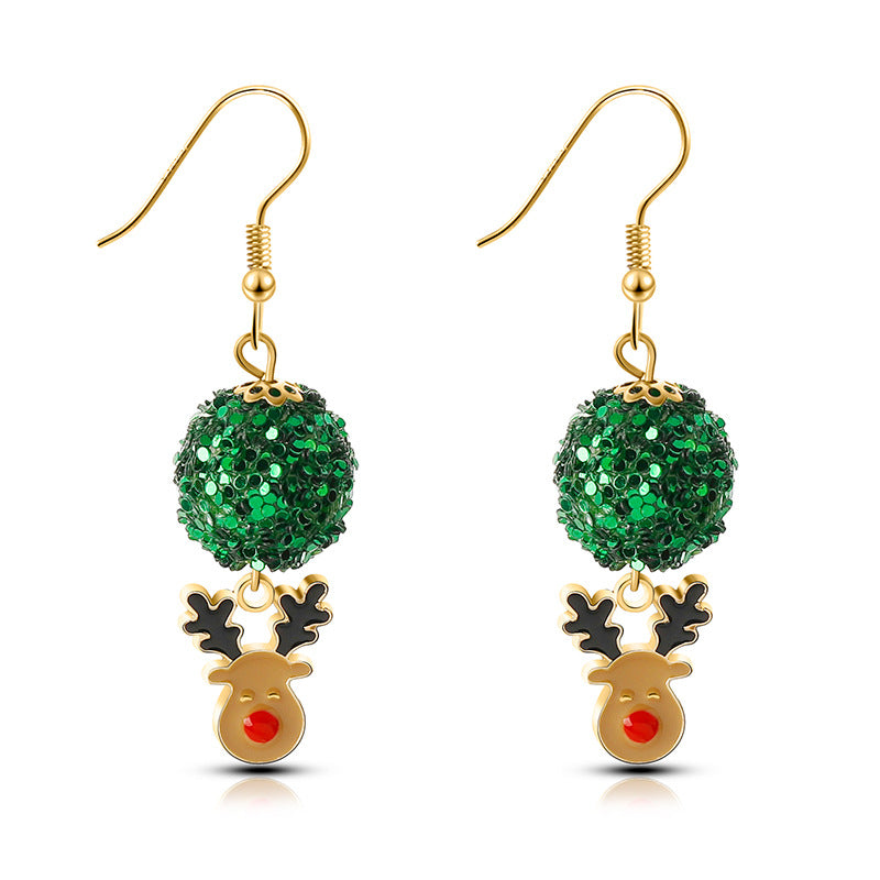 Christmas Series Cute Snowman and Santa Earrings