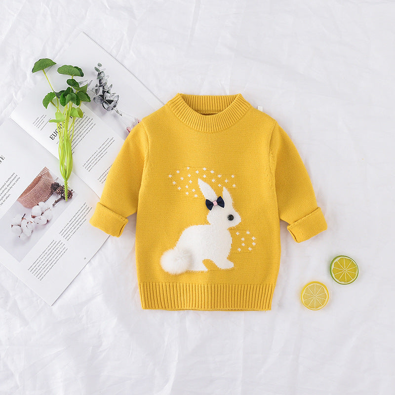 Children's Long Sleeve Casual Bunny Sweater