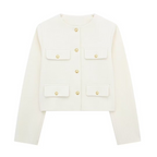Fashion Casual Flip Trim Short Coat