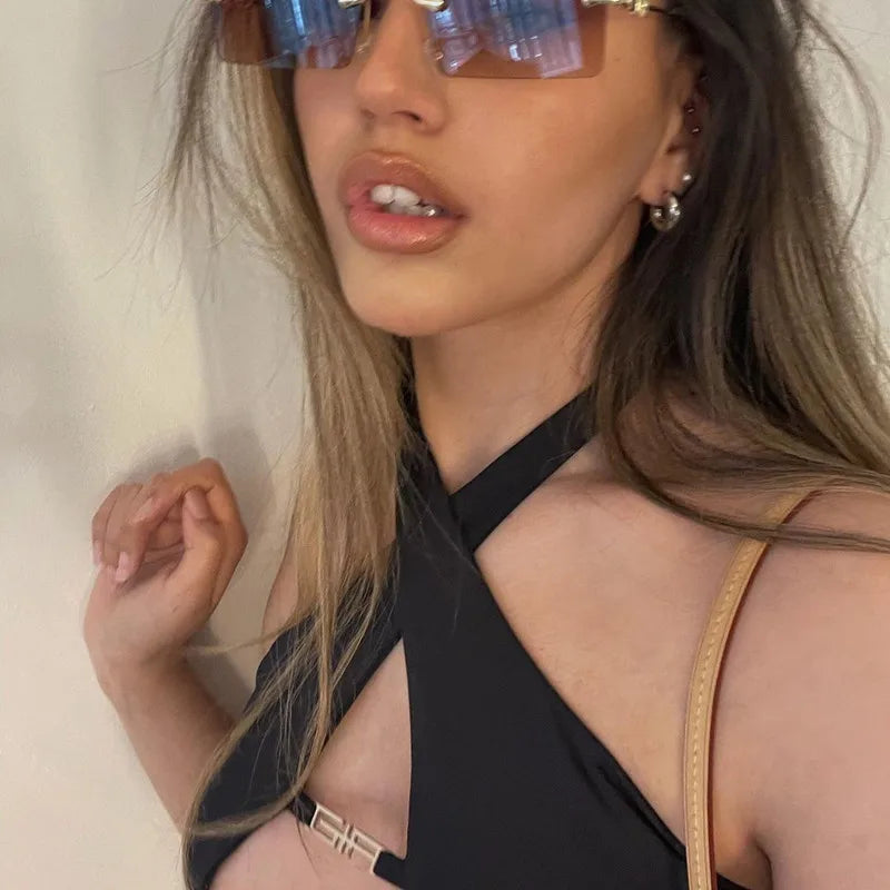 Spring Sexy Hollow Cross Backless Bodycon Tank Top