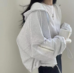Loose Casual Hoodie Coat with Large Pockets and Zipper | Streetwear