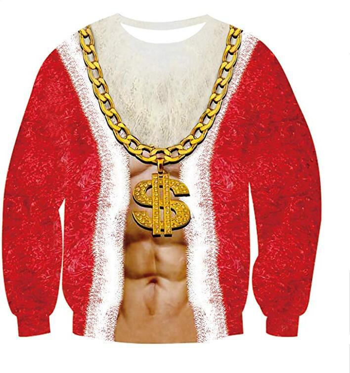Men's 3D Christmas Reindeer Digital Print Hoodie | Streetwear
