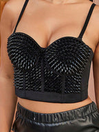 Gothic Cone Detail Sexy Corset Top for Women