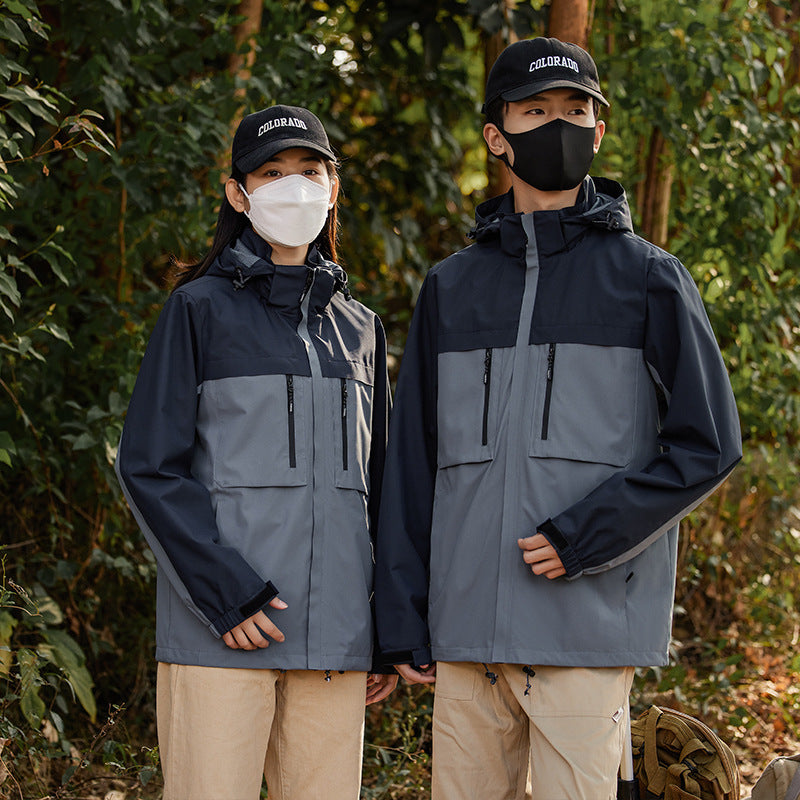Large Size Loose-fitting Hooded Jacket with Pockets