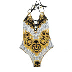 Women's One-Piece Swimsuit with Print Bikini Design