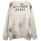Retro Hand-Painted Heart Hip Hop Sweater for Couples