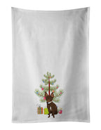 Chihuahua Chocolate and White #2 Christmas Kitchen Towel Set of 2