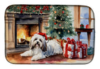 Havanese Cozy Christmas Dish Drying Mat