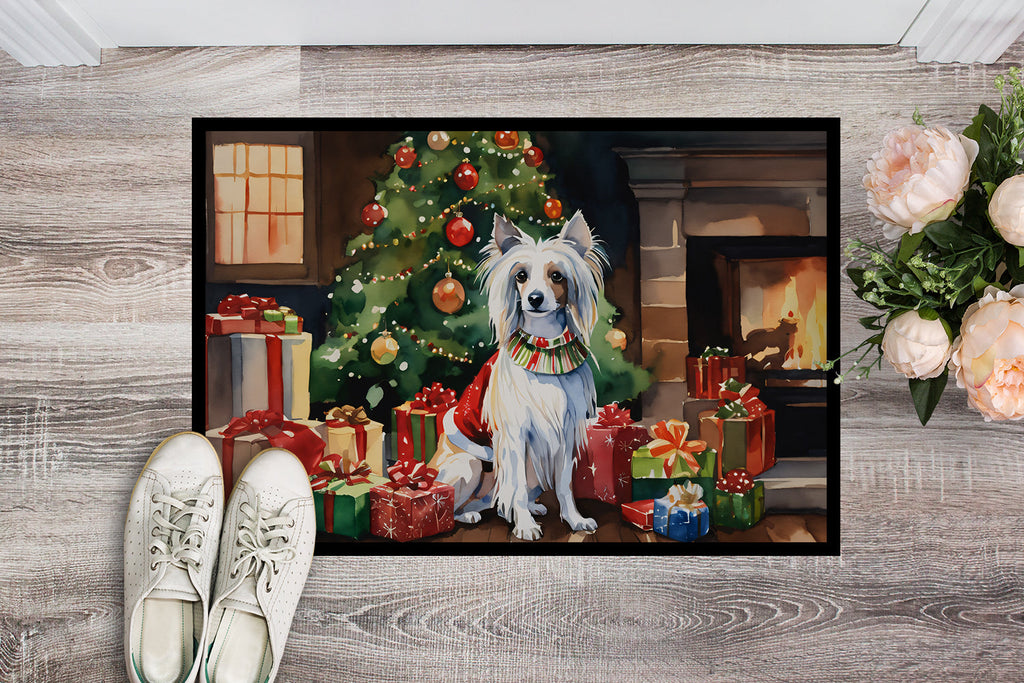 Chinese Crested Cozy Christmas Doormat