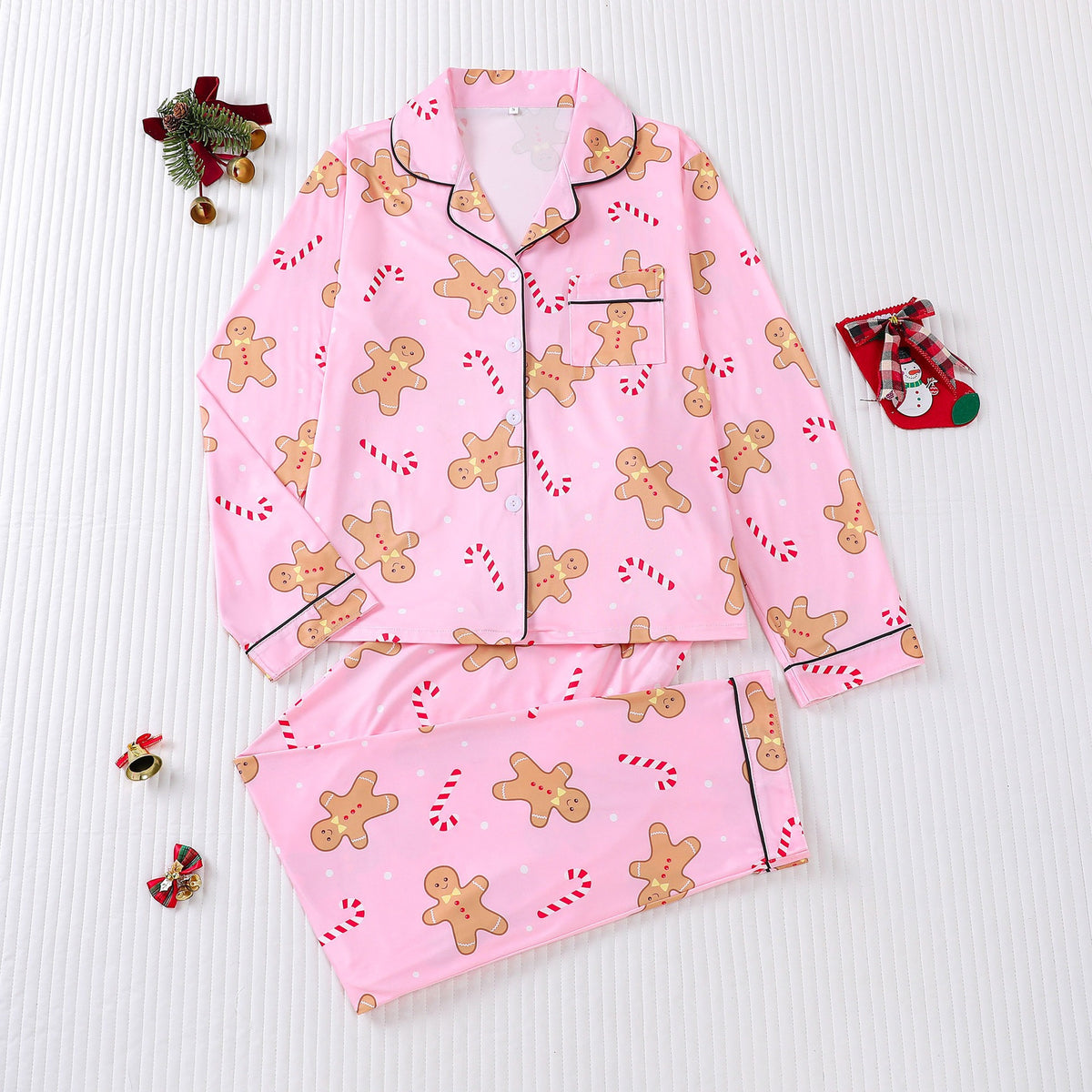 Women's Christmas Print Long Sleeve Pajama Set
