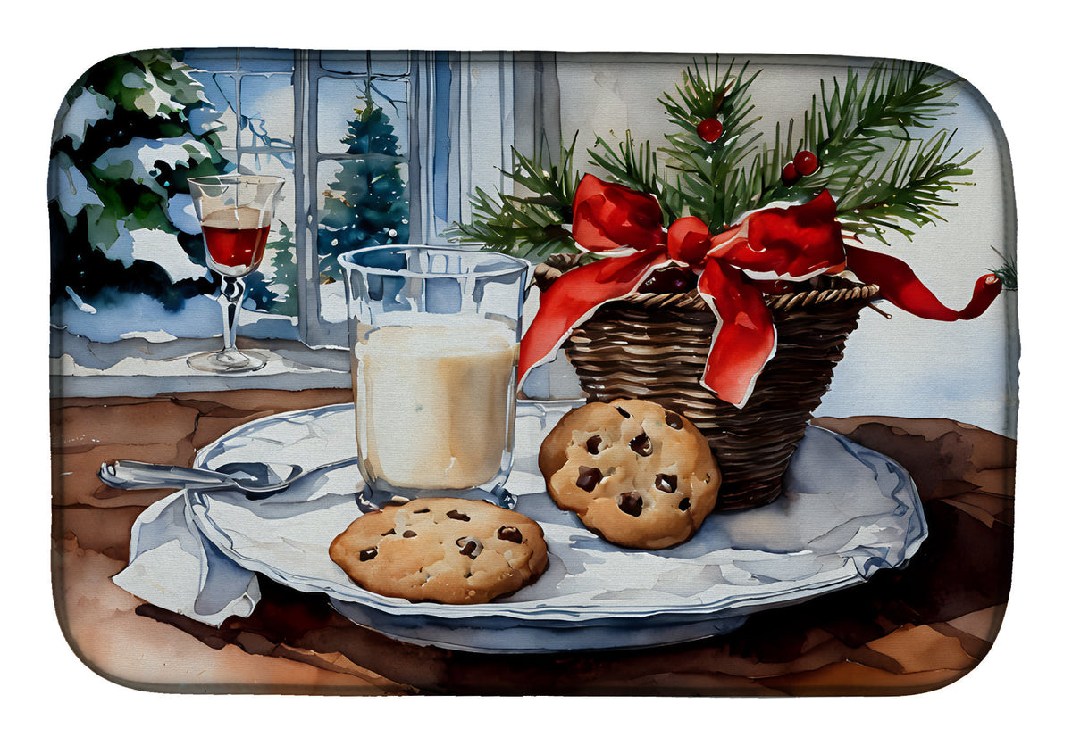 Christmas Cookies for Santa Dish Drying Mat