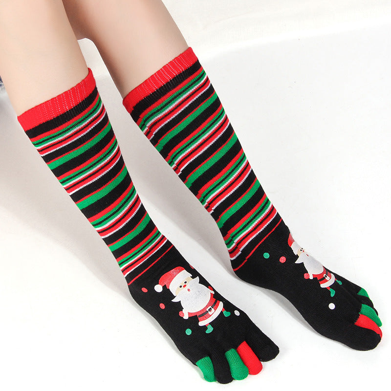 Christmas Five-Toe Socks for Fall and Winter (Wholesale)