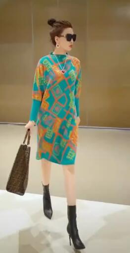 Suelen Wool Dress / Versatile Mid-Length Sweater (One Piece)