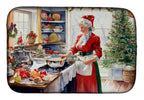 Cookies with Santa Claus Mrs. Claus Dish Drying Mat