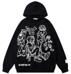 Casual Cartoon Printed Pullover Sports Hoodie (Single Item) | Streetwear