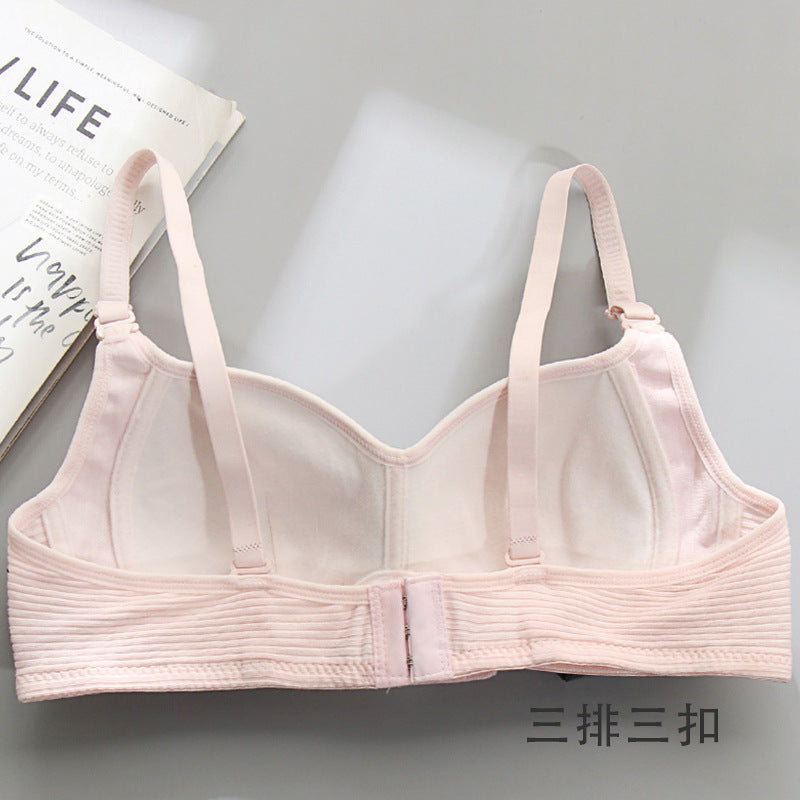 Breathable Cotton Girls' Ribbed Bodysuit Bra
