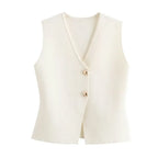 Fashionable Knitted Vest Women's Sweater Cardigan