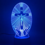 [Duplicate] [Archived] 3D Acrylic Christian Cross Night Light - USB Powered | Christian Home Decor